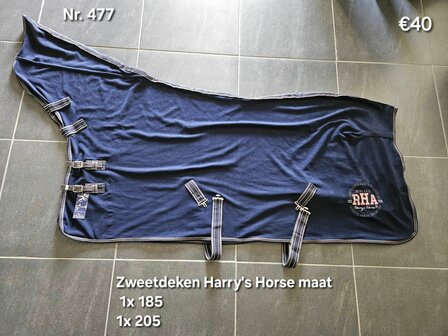 Zweetdeken HH met met vaste hals  maat 185