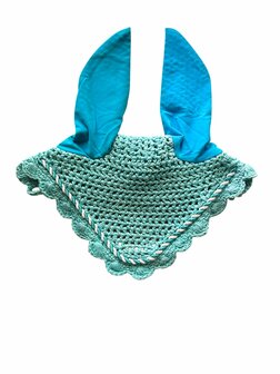 Amidale oornetje gehaakt groen/blauw