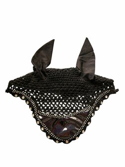 Amidale oornetje glimmend zwart full